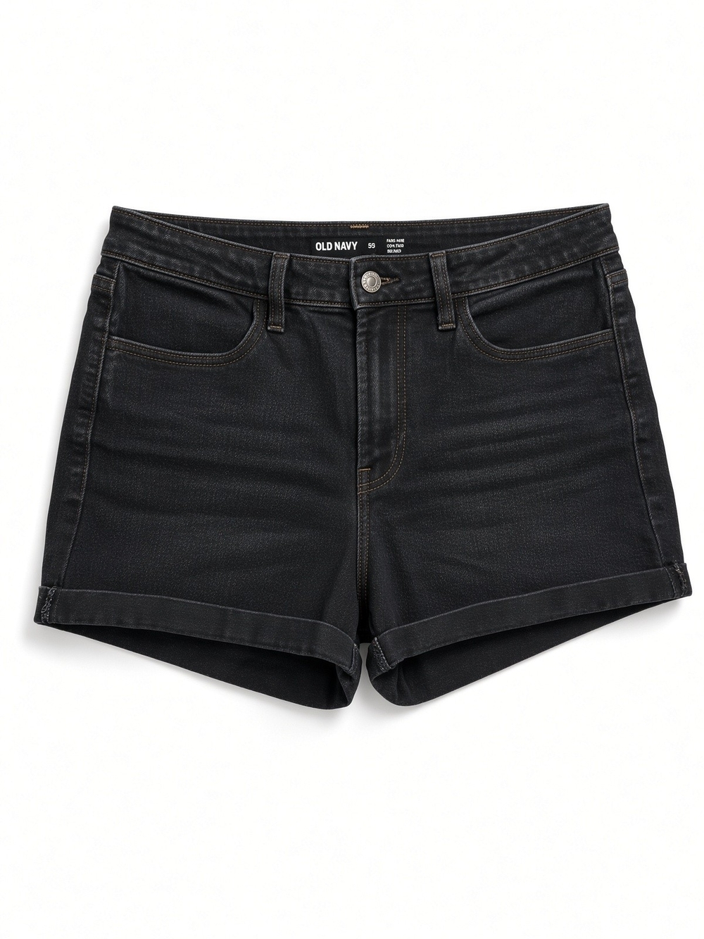Old Navy Black Roll-Cuff Denim Shorts